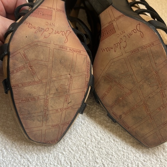 Sam Edelman Black Leather Sandals - Picture 6 of 8